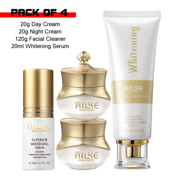 AILKE Whitening Anti-wrinkle Freckle Face Cream With Collagen Hyaluronic Acid Rose Skin Care Women Korean Facial Moisturizer Set - Image 12