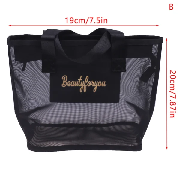 Black Travel Cosmetic Bag Women Zipper Makeup Case Organizer Storage Pouch Toiletry Beauty Bags - Image 8