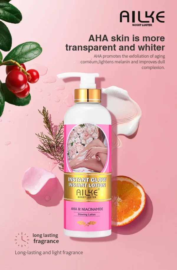 AILKE Private Label AHA Premium Rose Whitening Anti-Spots Cream Organic Body Serum Oil Lemon Soap Glowing Lotion Skin Care Set - Image 25