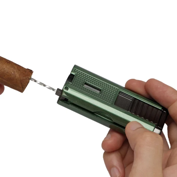 LUBINSKI Lighter Cigar Needles Dredge Picker Metal Butane Gas Torch 3 Blue Flame Cigar Lighters With Punch - Image 4