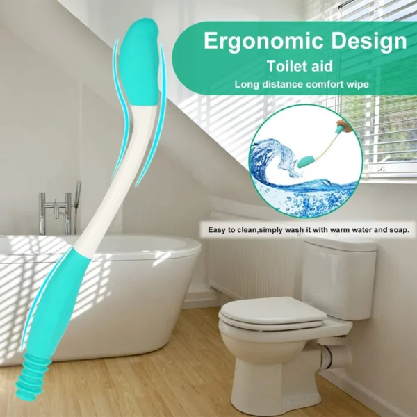 Long Handle Reach Comfort Bottom Self Wiper Holder Toilet Paper Tissue Grip Self Wipe Aid Helper Bottom Wiper Long Handle Wiper