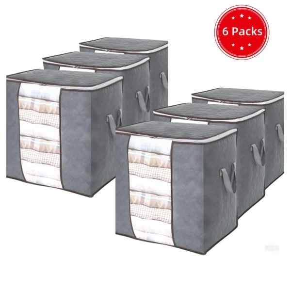Foldable Storage Bags Large Capacity Moisture-proof Clothing Blanket Containers for Wardrobes Dorms Closet Bedroom - Image 10