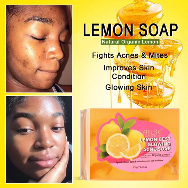 AILKE Private Label AHA Premium Rose Whitening Anti-Spots Cream Organic Body Serum Oil Lemon Soap Glowing Lotion Skin Care Set - Image 9