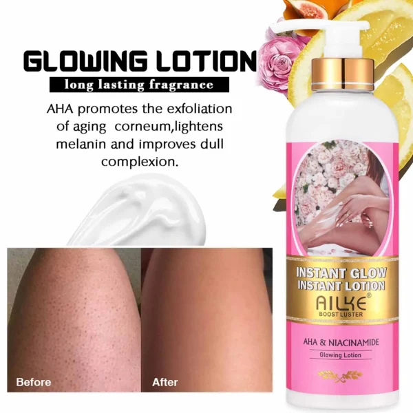 AILKE Private Label AHA Premium Rose Whitening Anti-Spots Cream Organic Body Serum Oil Lemon Soap Glowing Lotion Skin Care Set - Image 7