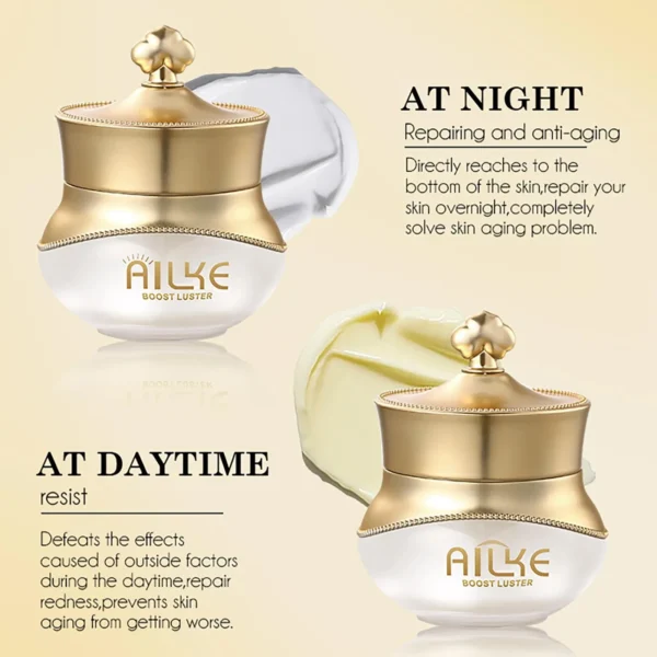 AILKE Whitening Anti-wrinkle Freckle Face Cream With Collagen Hyaluronic Acid Rose Skin Care Women Korean Facial Moisturizer Set - Image 4