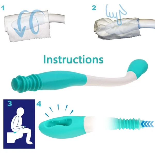 Long Handle Reach Comfort Bottom Self Wiper Holder Toilet Paper Tissue Grip Self Wipe Aid Helper Bottom Wiper Long Handle Wiper - Image 10