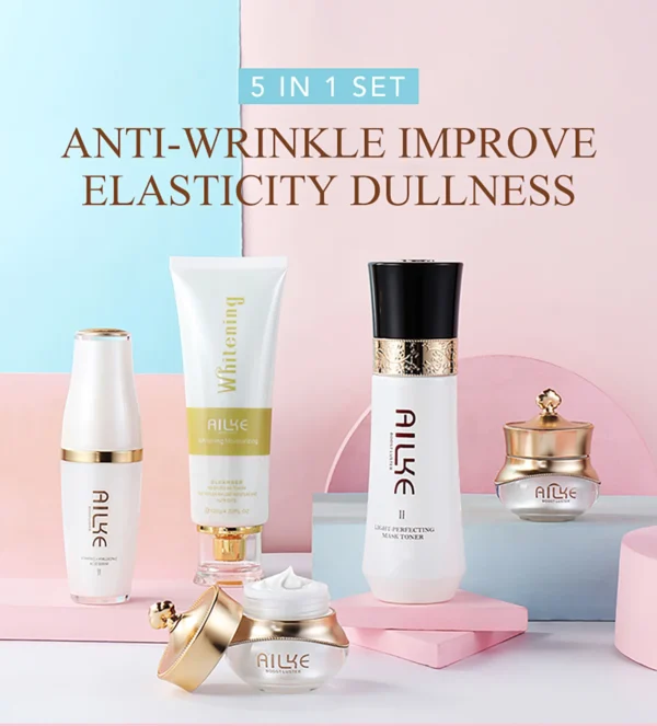AILKE Whitening Anti-wrinkle Freckle Face Cream With Collagen Hyaluronic Acid Rose Skin Care Women Korean Facial Moisturizer Set - Image 14