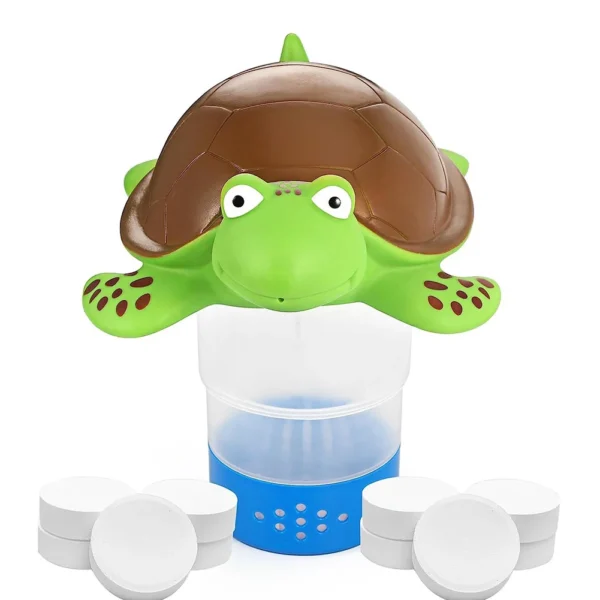Pool Chlorine Floater Floating Chlorine Dispenser Turtle Shape Chlorine Tablet Floater Pool Chlorinator Floater for Pool Hot Tub - Image 7