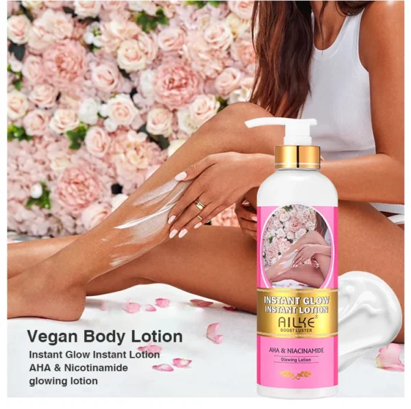 AILKE Private Label AHA Premium Rose Whitening Anti-Spots Cream Organic Body Serum Oil Lemon Soap Glowing Lotion Skin Care Set - Image 26