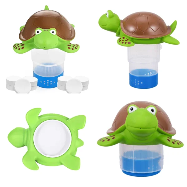 Pool Chlorine Floater Floating Chlorine Dispenser Turtle Shape Chlorine Tablet Floater Pool Chlorinator Floater for Pool Hot Tub - Image 6